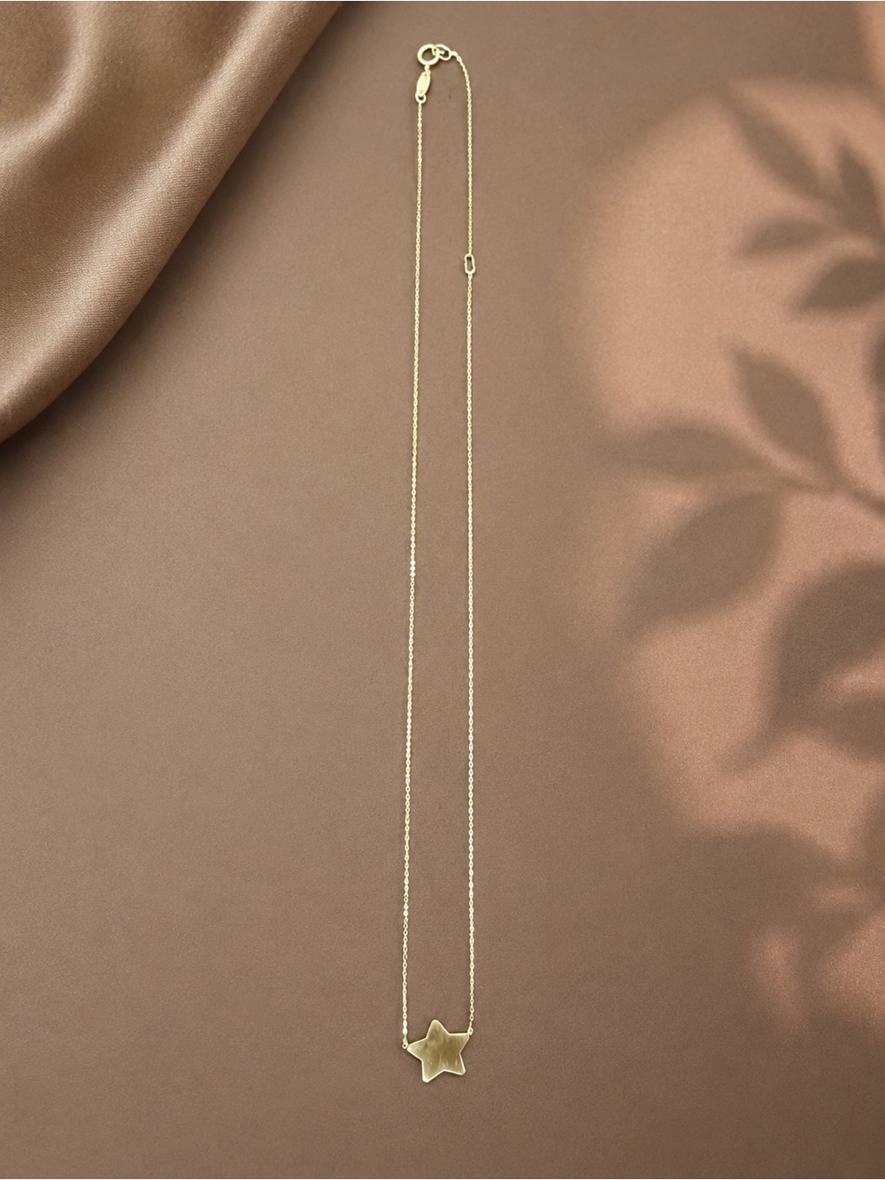 14k Yellow Gold Star Pendant Necklace - Women Jewelry - Picture 2 of 12